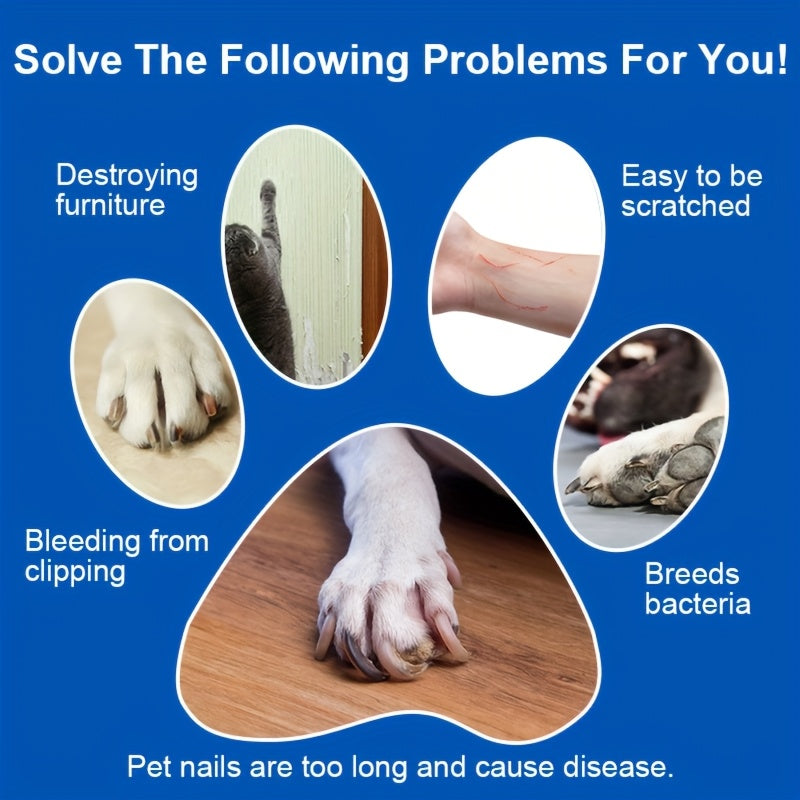 [5-Speed Nail Grinder] 5-Speed Electric Nail Grinder | Painless Grooming Tool for Cat and Dog Nails with 2 LED Lights