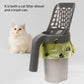 All-In-One Storage Portable Cat Cleaning Cat Litter Shovel with Built-In Garbage Bag Automatic Poop Scooper Set Cat Shovel