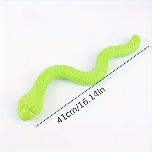 1pc Interactive Chew Toy Snake - Heavy-Duty Dog Puzzle Toy with Thick Rubber-like Texture, Individually Wrapped for Hygiene - Tough Chewer-Resistant, Non-Toxic Chew Bone for Puppies & Adult Dogs - Scratch-Resistant, for Aggre