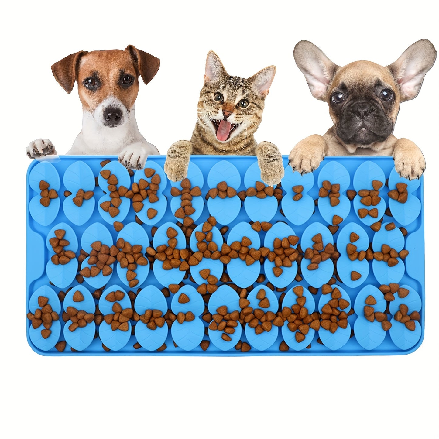 1pc PetLickingMat Silicone Dog Feeding Pad, Slow Feeder Mat for Encouraging Natural Foraging Skills, Interactive Feeding Game Toy for All Dog Breeds, Dishwasher Safe and Easy to Clean