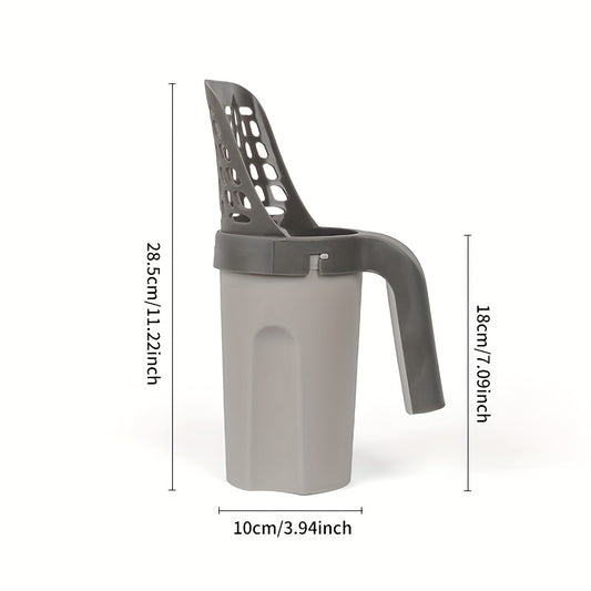 All-In-One Storage Portable Cat Cleaning Cat Litter Shovel with Built-In Garbage Bag Automatic Poop Scooper Set Cat Shovel