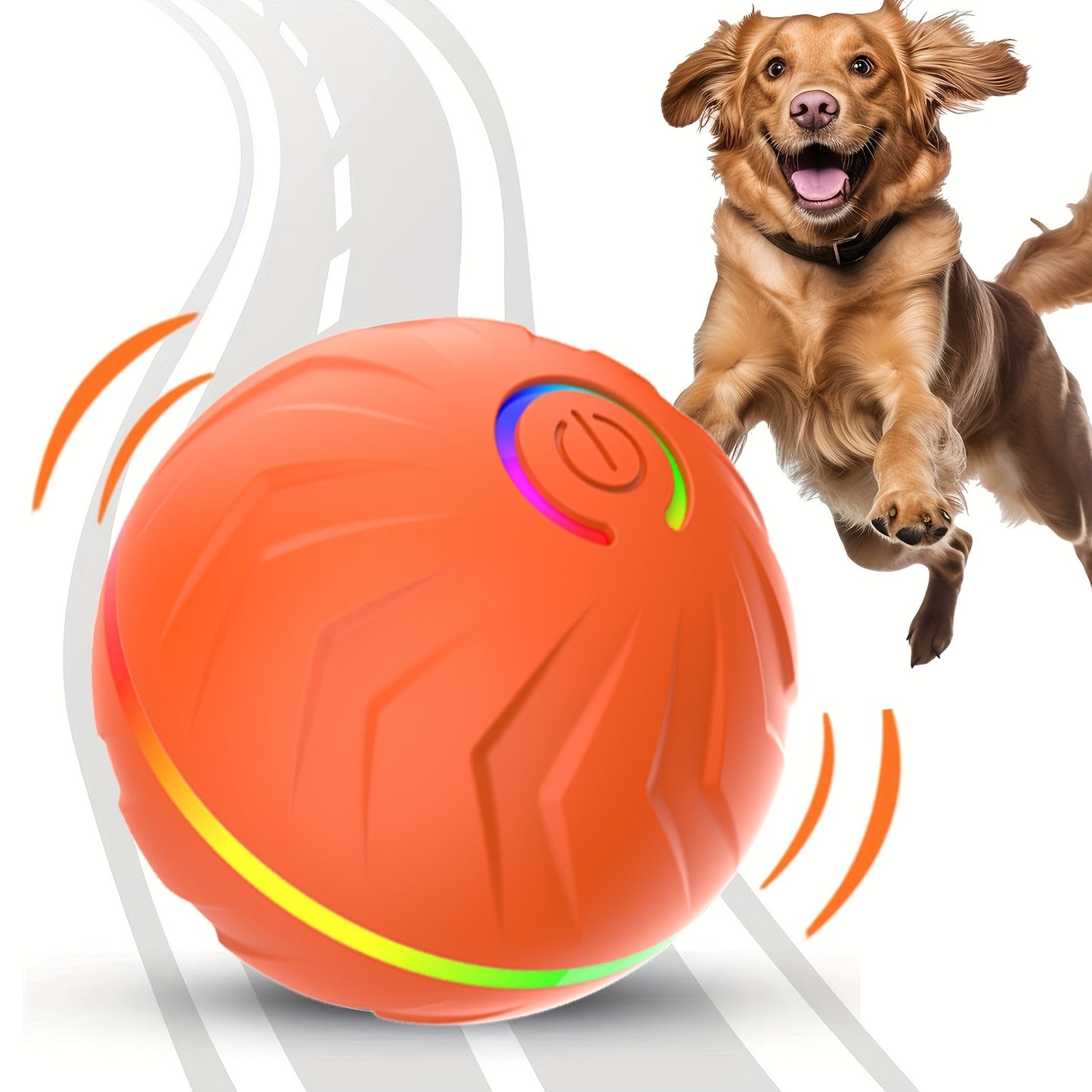 Interactive Dog Toy Ball - Large, Smart Bouncing Ball for Pets | Intelligent Jumping, Rolling, Durable, USB Rechargeable