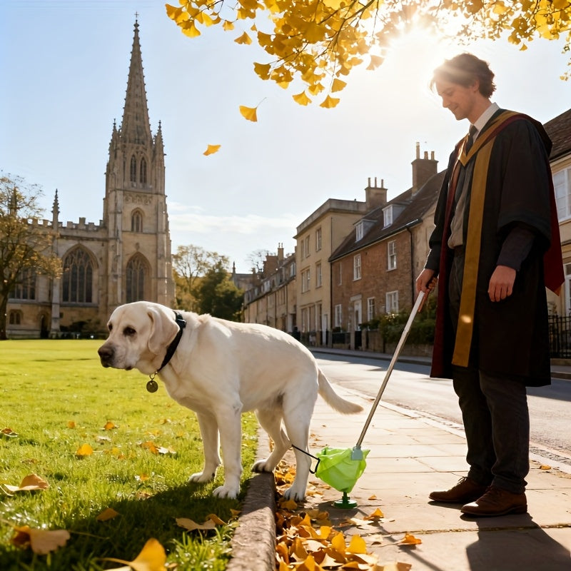 1pc Dog Poop Scooper with Telescopic Handle - Durable Plastic Pet Waste Bag Dispenser for Outdoor Walks, Easy-to-Use Design for Dog Owners, No Battery Needed, Dog Poop Bag, Sturdy Construction, Dog Poop Picker, Pooper Scooper