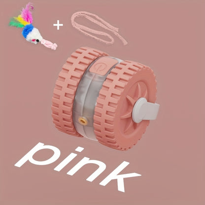 Interactive Laser Cat Toy with Mouse, 2-in-1 Laser Pointer & Plush-like Wiggling Worm-like Motion, Low-Power (<1mW) Red Light for Solo Play, Stimulates Hunting Instincts (Cats, Kittens)